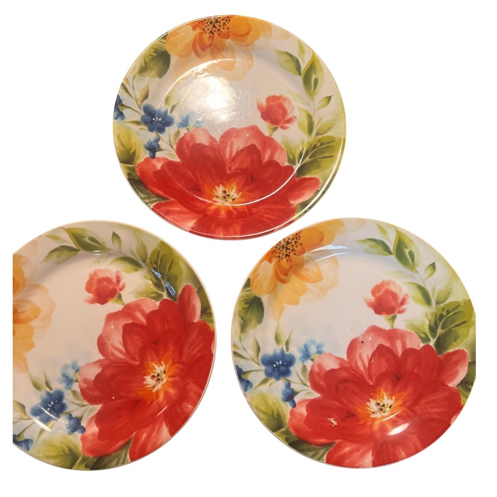 Pier 1 Imports Amelia Ironstone Salad Plates Set‎ of 3 RETIRED